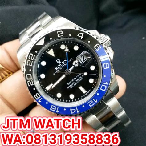 rolex gmt biru hitam